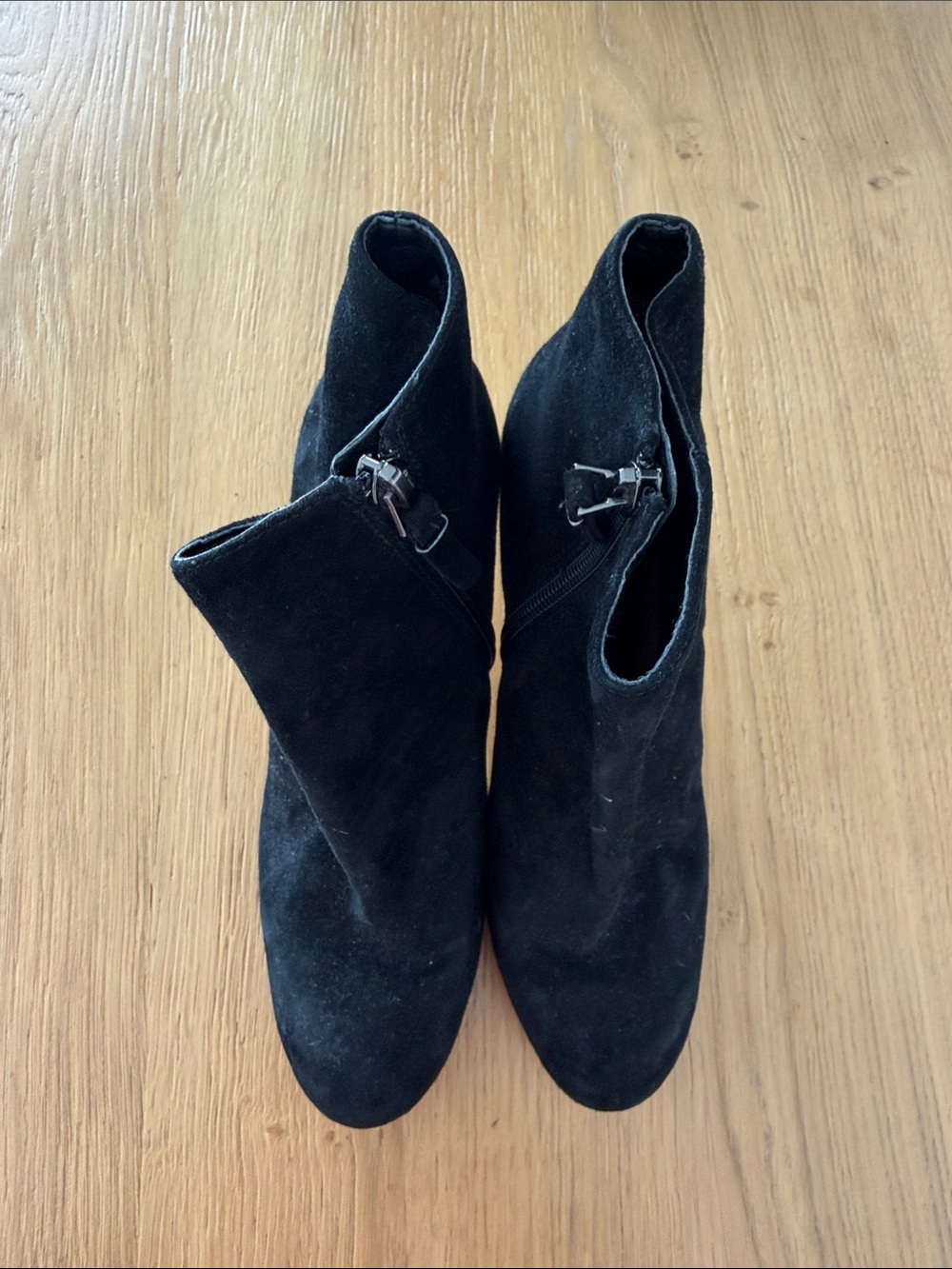 Via Spiga Black Suede Ankle Booties